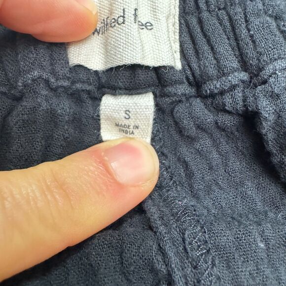 Wilfred Free Aritzia Organic Cotton Wide Leg Palazzo Pants Womens Small Black - Picture 6 of 15